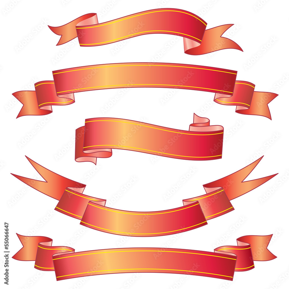 Obraz premium Ombre Red Ribbon