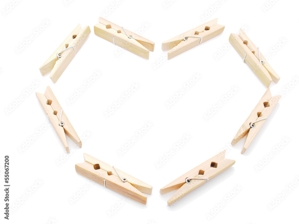 wooden peg on a white background wooden peg on a white background