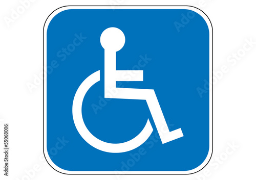 Handicapped wheelchair sign