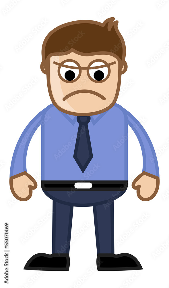Angry Boss - Business Cartoon Character Vector Angry Boss - Business Cartoon Character Vector