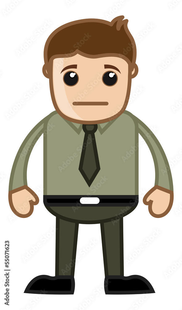 Sad Professional - Business Cartoon Character Vector Sad Professional - Business Cartoon Character Vector