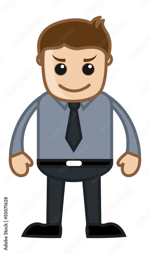 Evil Employee - Business Cartoon Character Vector Evil Employee - Business Cartoon Character Vector