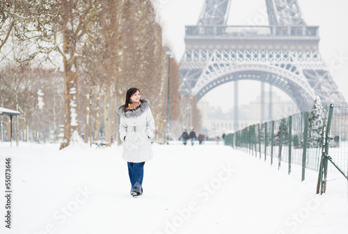 Young woman in Paris on a winter day © Ekaterina Pokrovsky