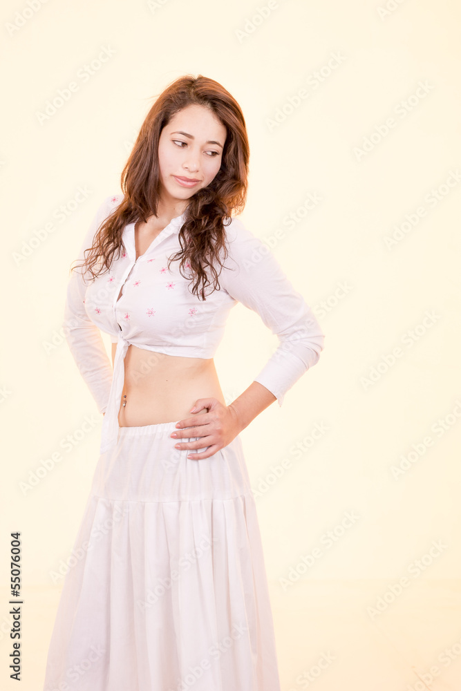 woman wearing traditional hispanic red dress woman wearing traditional hispanic red dress