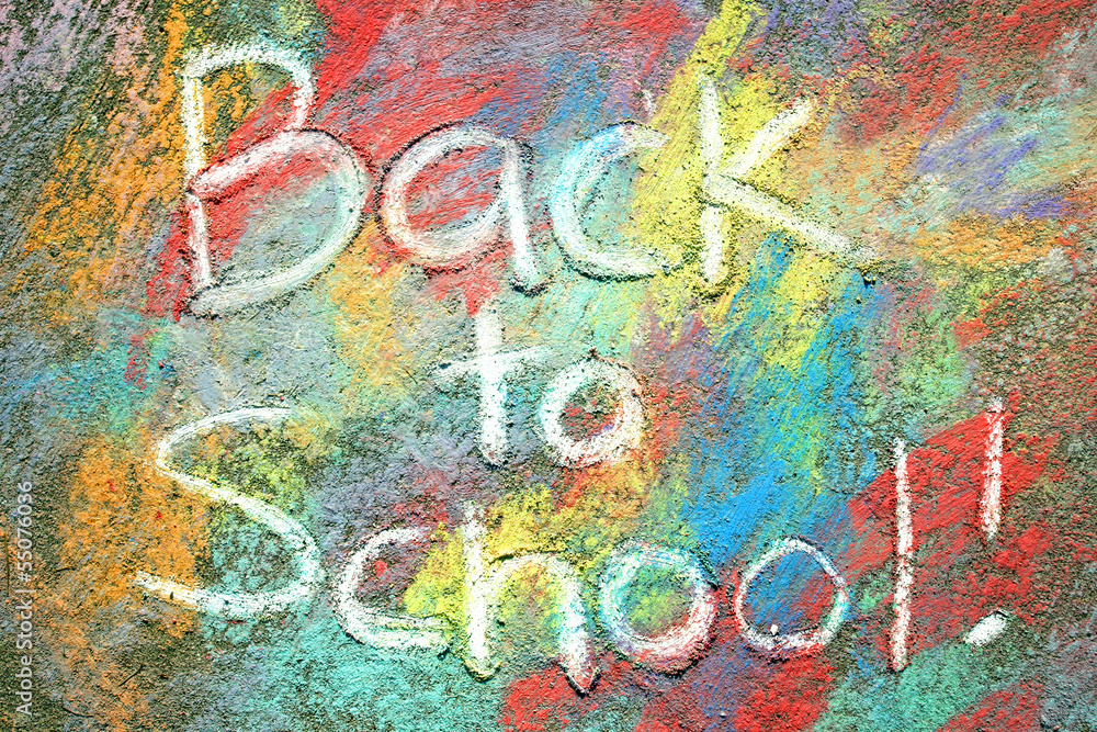 Fototapeta premium Back to School Written in Chalk