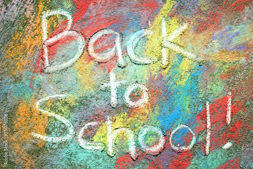 Back to School Written in Chalk