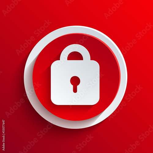 Vector red circle icon. Eps10