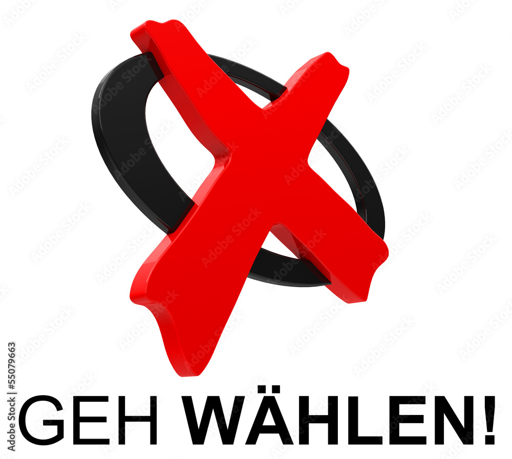 GEH WÄHLEN! Stock-Illustration | Adobe Stock