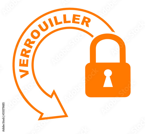verrouiller flèche orange