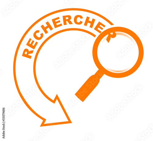 rechercher loupe flèche orange