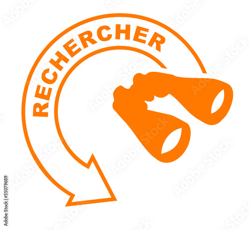 rechercher flèche orange