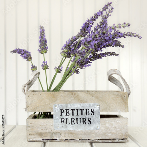 Fototapeta Naklejka Na Ścianę i Meble -  Lavender on a white table