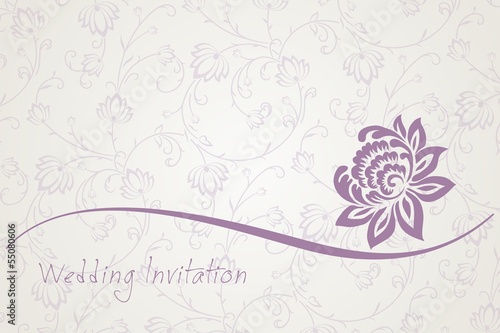water lily , wedding card design, India