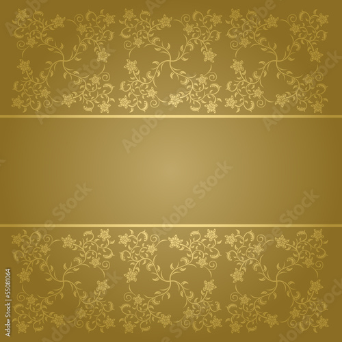 Vector baroque background with flowers