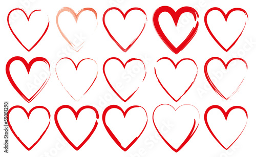 Wallpaper Mural Herz Vektorset-1 Torontodigital.ca