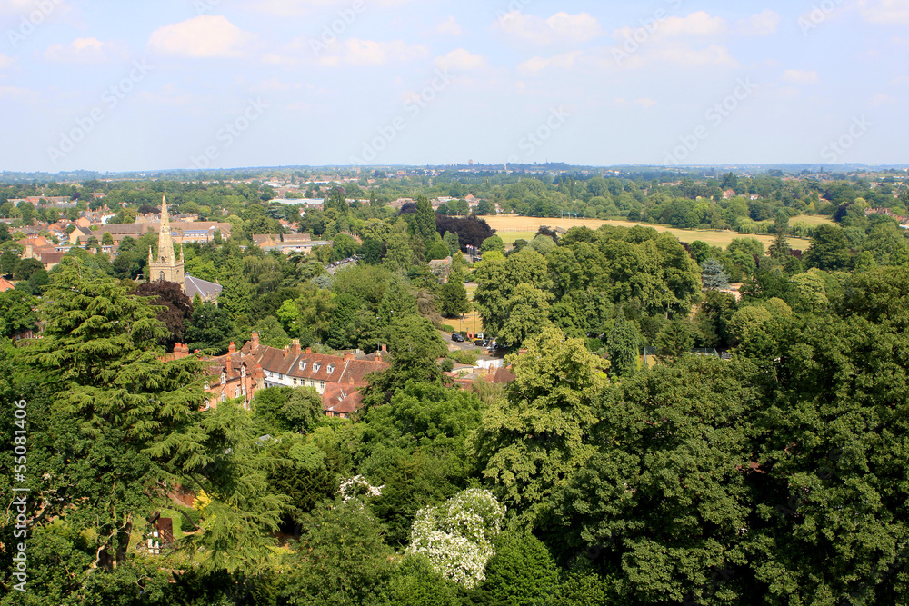 View from the Warwick castle, England