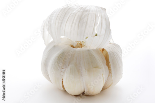 Garlic in studio with white background © mayabuns