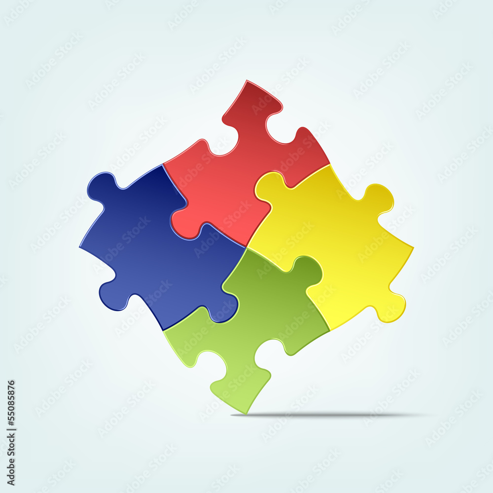 Abstract colored puzzle background