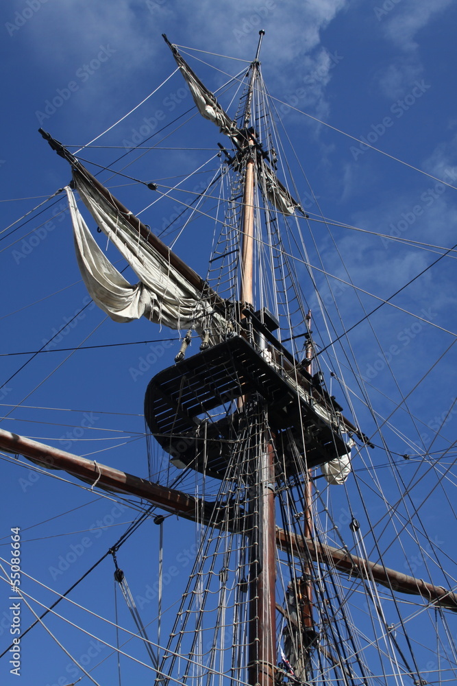 Obraz premium bateau, bateaux, bretagne, voile, voilier, vieux, gréements