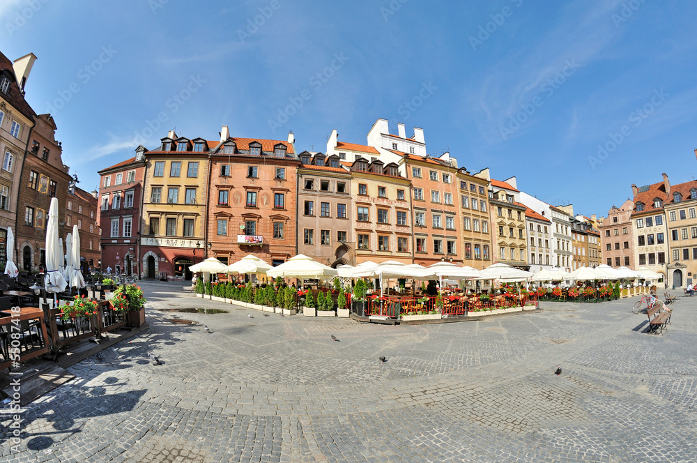 Warsaw Old Town - obrazy, fototapety, plakaty 