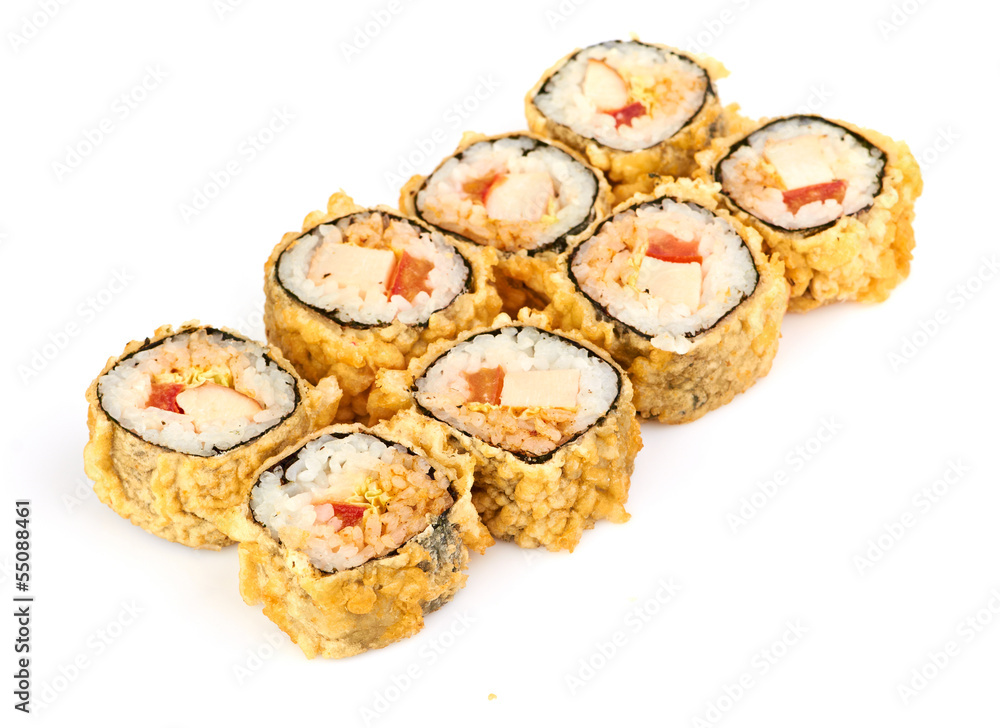 sushi, rolls isolated on white sushi, rolls isolated on white