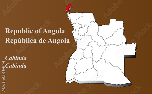 Angola - Cabinda hervorgehoben photo