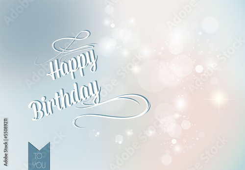 Happy birthday card retro vintage.