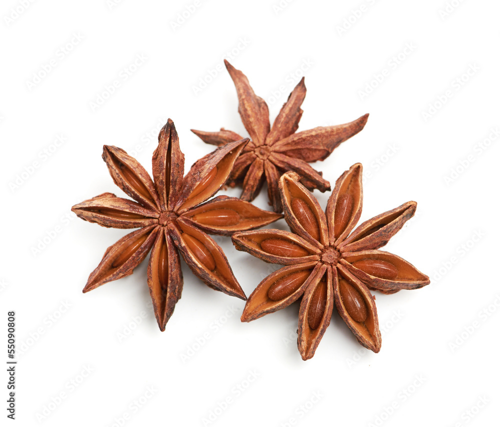 star anise isolated on a white background star anise isolated on a white background