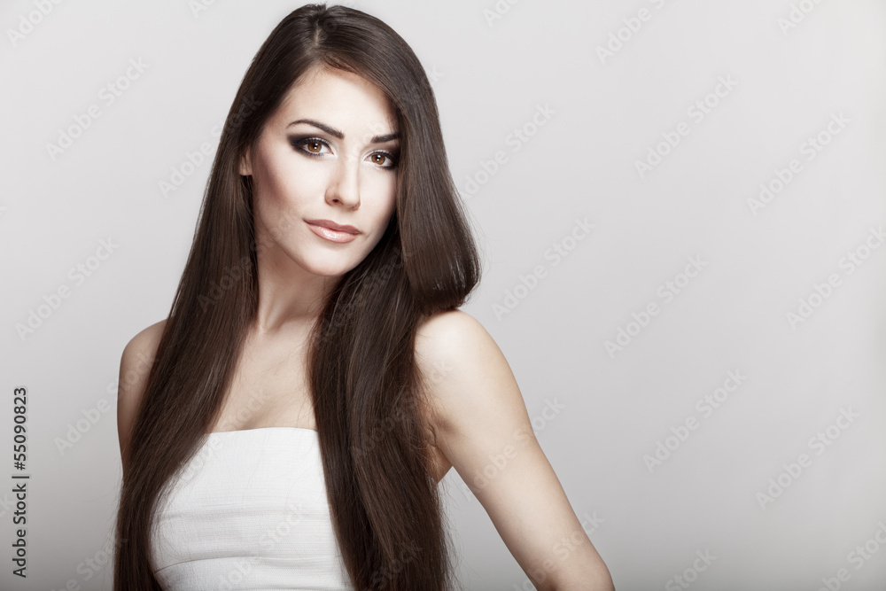 beautiful young brunette woman with long hair beautiful young brunette woman with long hair