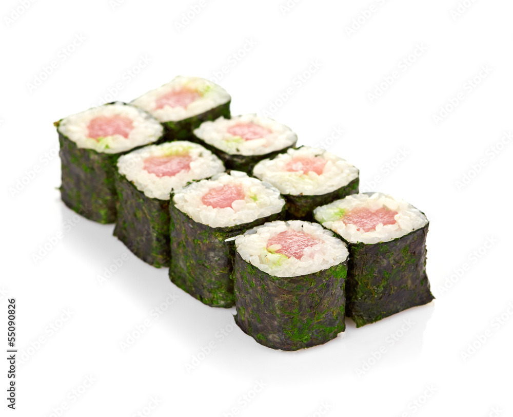 sushi, rolls isolated on white sushi, rolls isolated on white