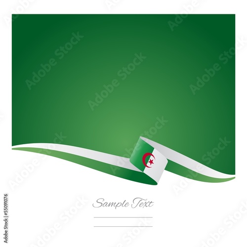 Algerian flag abstract color background vector