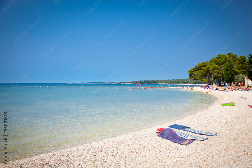 Obraz premium Beach in Fazana. Istria, Croatia