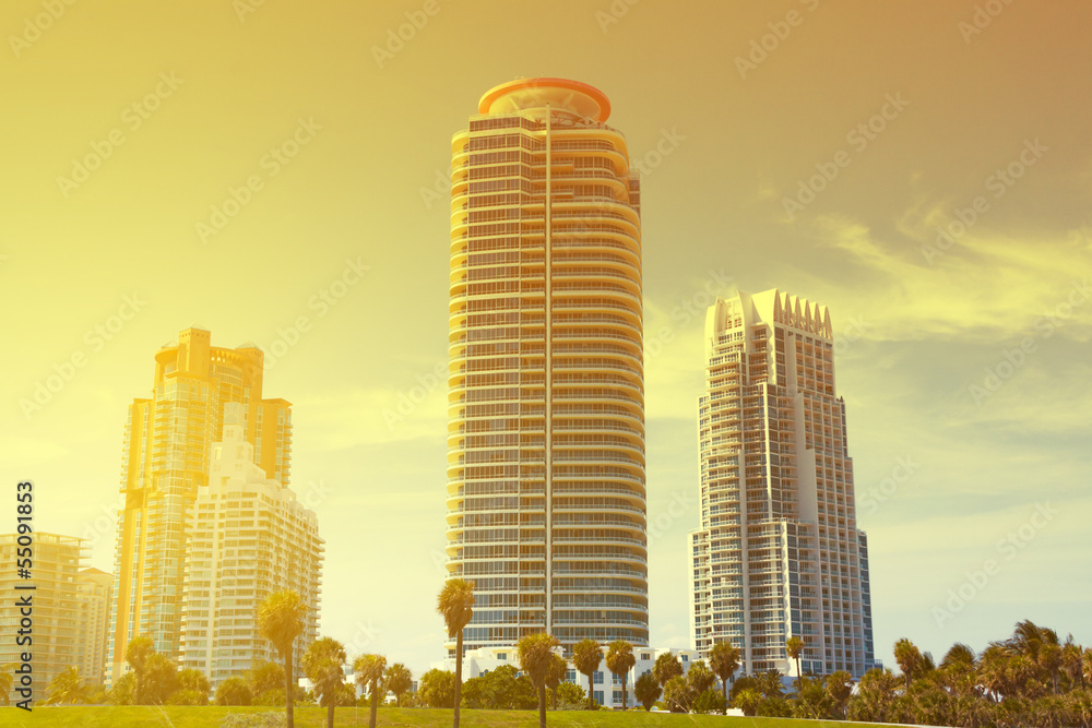 Fototapeta premium Miami Beach Skyline