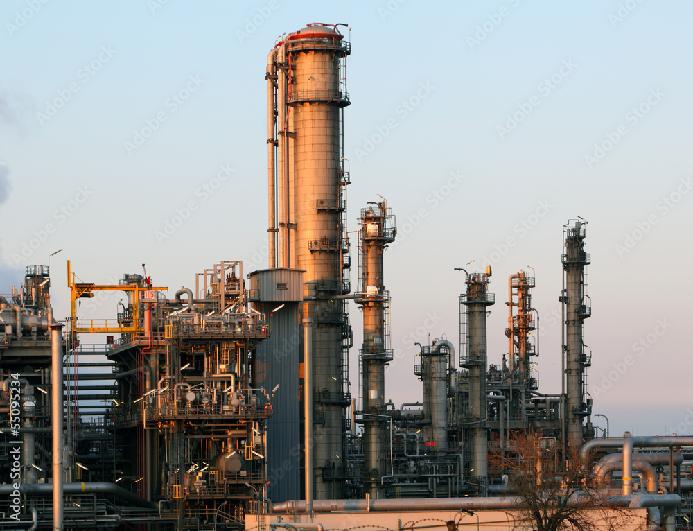 View of oil refinery View of oil refinery