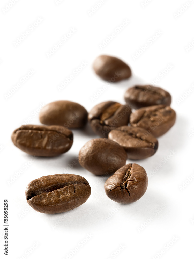 Naklejka premium Coffee beans macro