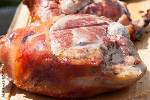 Fotografie jambon roti a la broche