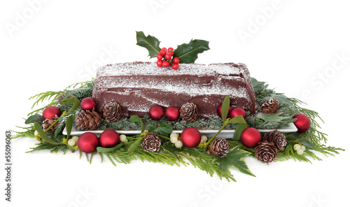 Canvas-taulu Chocolate Yule Log