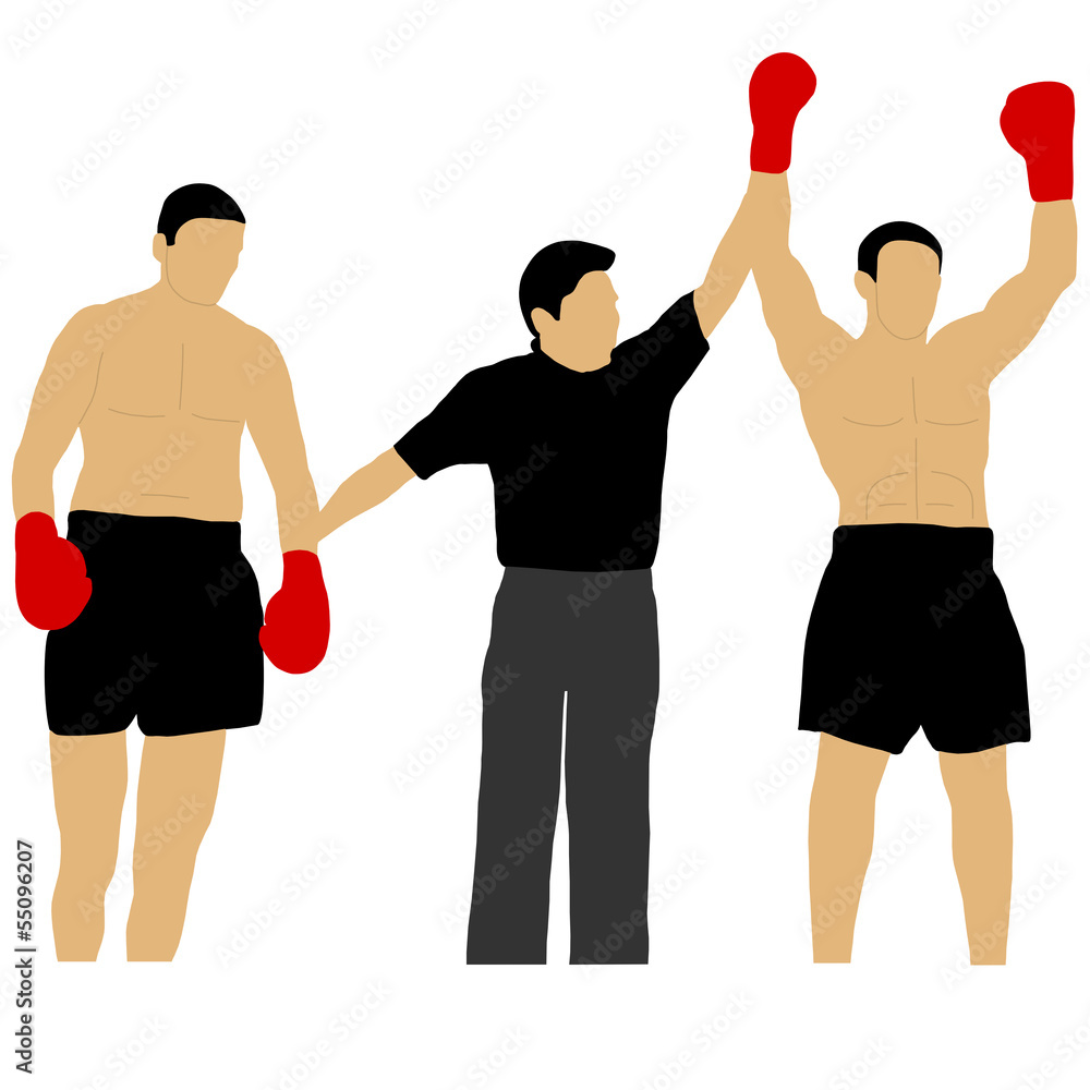 a referee gives the victory a boxer a referee gives the victory a boxer