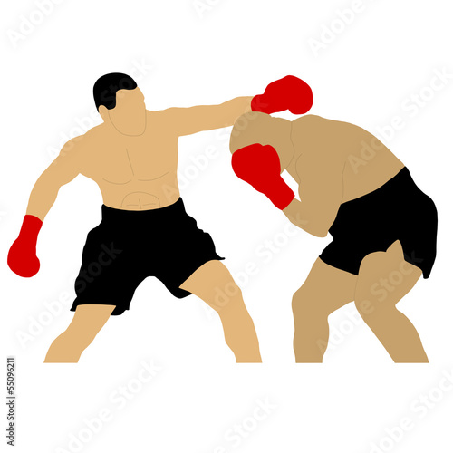 two boxers fighting