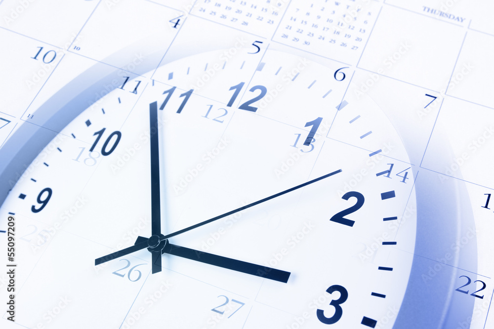 Time management clock and calendar Time management clock and calendar