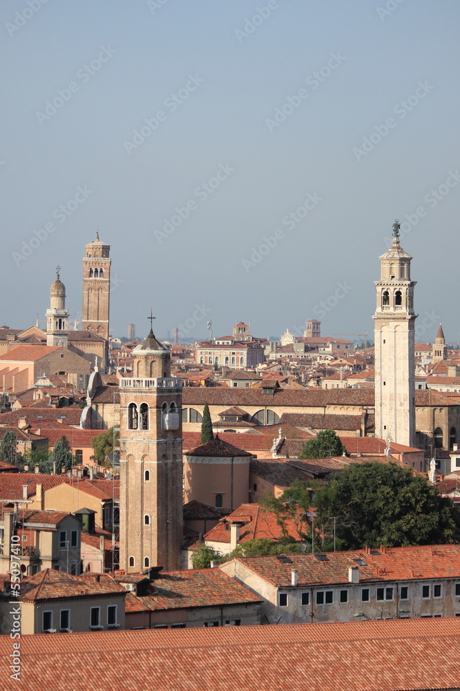 Bell towers in Venice, Italy