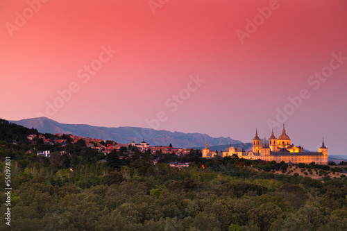 Warm Sunset in El Escorial Monastery