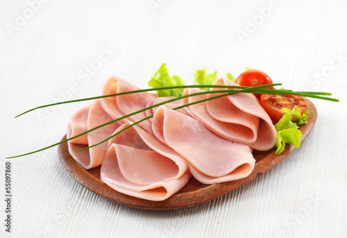 ham on plate photo