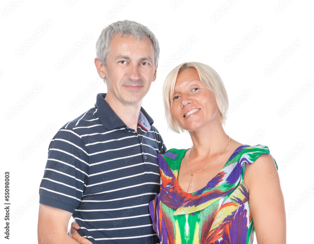Smiling attractive middle-aged couple Smiling attractive middle-aged couple