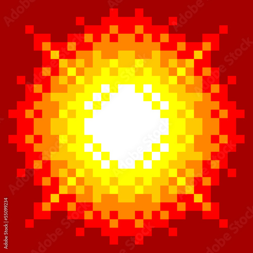 8-Bit Pixel-art Explosion