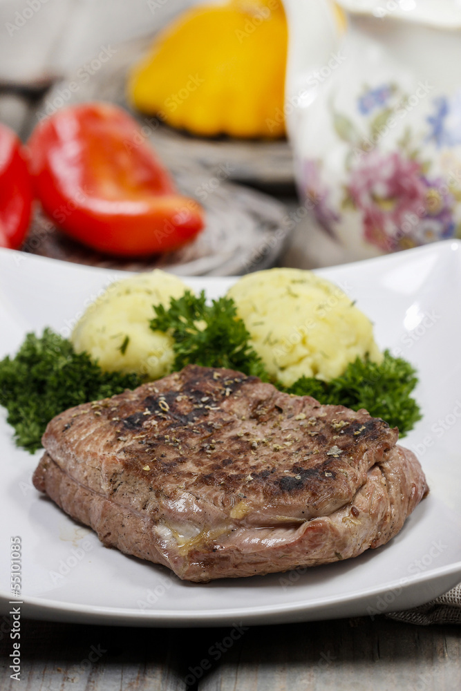 Roasted beef with potatoes Roasted beef with potatoes