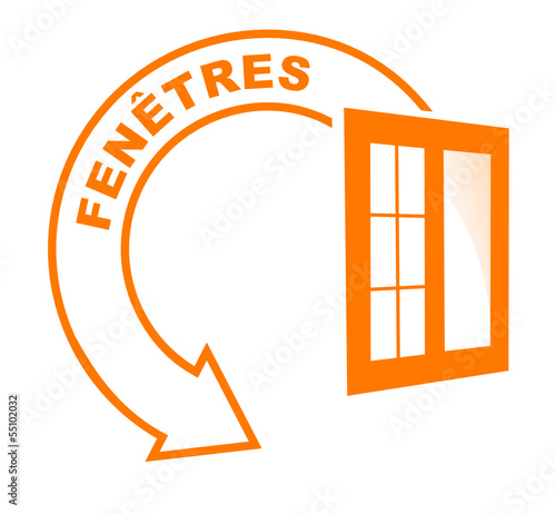 fenêtres flèche orange