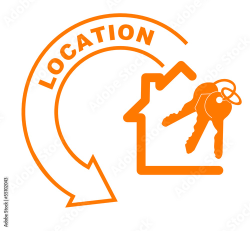 location maison flèche orange