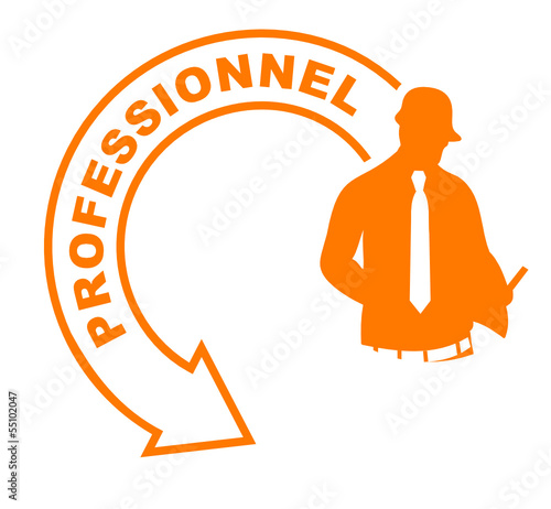 professionnel flèche orange