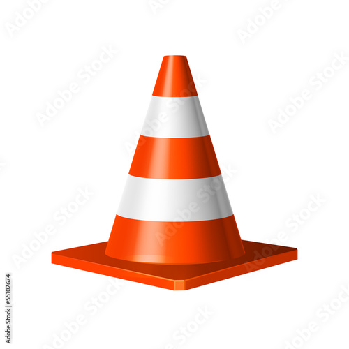Vector illustration of traffic cone